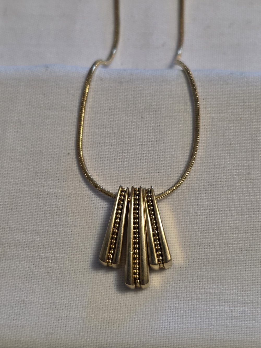 Napier 16" Gold-Tone Chain w Architectural Triple Bar Pendant Necklace
